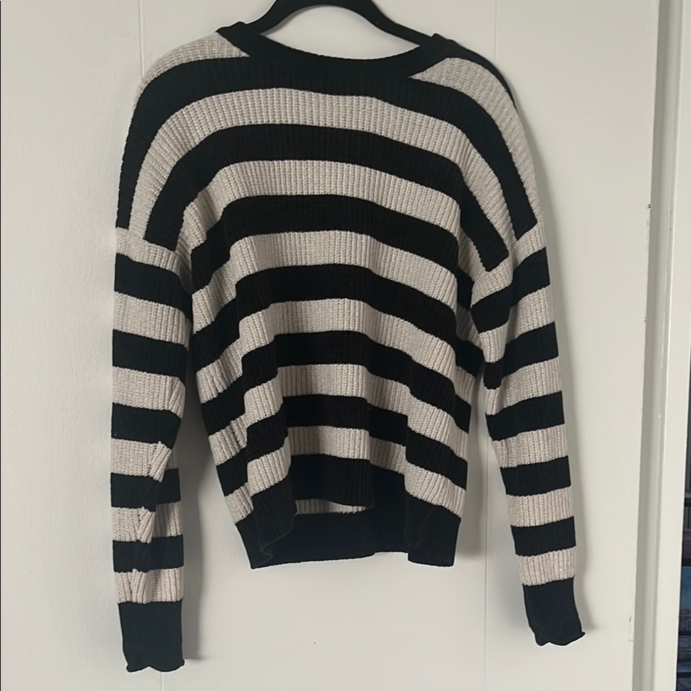 Black and White Striped Sweater